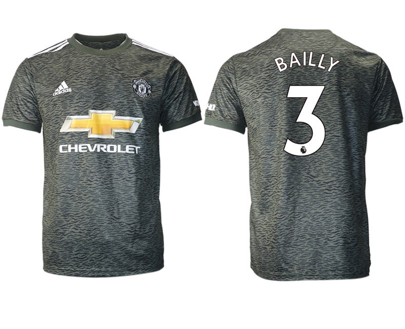 Men 2020-2021 club Manchester United away aaa version #3 black Soccer Jerseys->manchester united jersey->Soccer Club Jersey